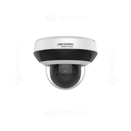 Camera supraveghere IP Dome PTZ Hikvision HiWatch HWP-N2404IH-DE3F, 4MP, IR 20 m, 2.8 - 12 mm, motorizat, slot card, detectie miscare, PoE