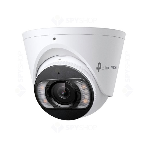 Camera supraveghere IP Dome TP-LINK Full Color VIGI C485, 4K, 2.8 mm, IR/lumina alba 30 m, microfon, detectie si clasificare om/vehicul, slot card, vizualizare de pe telefon, PoE