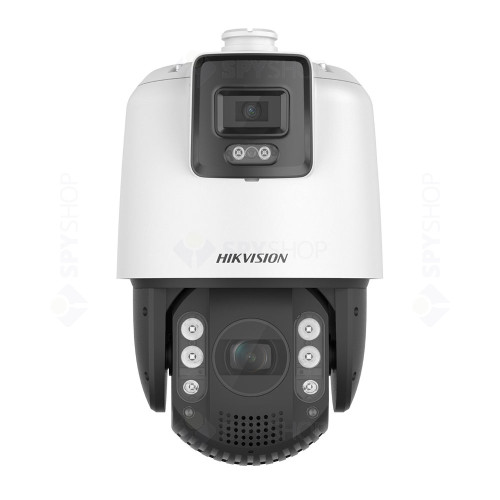 Camera supraveghere IP Dual Speed Dome Hikvision AcuSense DarkFighter DS-2SE7C144IW-AES5, 4 MP, 4 mm, 5.9 - 188.8 mm, IR 200 m, slot card, 32X, Hi-PoE