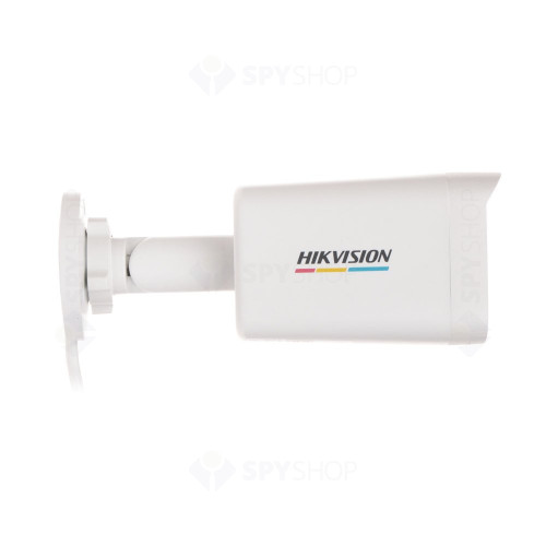 Camera supraveghere IP exterior cu iluminare duala Hikvision ColorVu Hybrid Light DS-2CD1T67G2H-LIU, 6 MP, 4 mm, IR/lumina alba 50 m, PoE, microfon