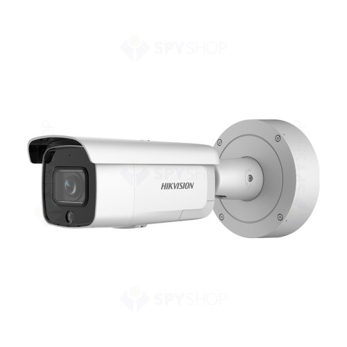 Camera supraveghere IP exterior Hikvision AcuSense DarkFighter DS-2CD2646G2-IZSU/SL, 4 MP, IR 60 m, 2.8 - 12 mm, motorizat, microfon, stroboscop, slot card, PoE