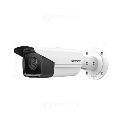 Camera supraveghere IP exterior Hikvision AcuSense DS-2CD2T63G2-4I4, 6 MP, IR 80 m, 4 mm, slot card, PoE