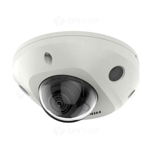 Camera supraveghere IP Mini Dome WiFi Acusense Hikvision DS-2CD2543G2-IS28, 4 MP, 2.8 mm, IR 30 m, PoE, slot card