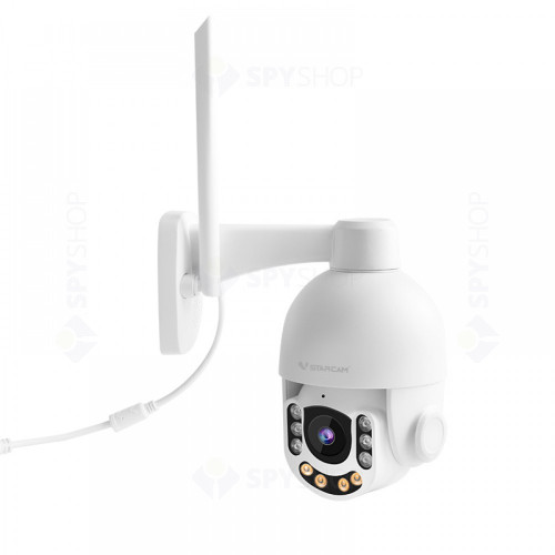 Camera supraveghere IP Speed Dome Vstarcam CG65, GSM 4G, 2 MP, IR 20 m, 4 mm, microfon, detectie fum, slot card