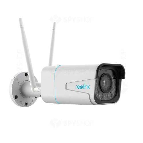 RESIGILAT - Camera supraveghere IP WiFi Reolink RLC-511WA, 5 MP, IR 30 m, 2.7-13.5 mm, 5x, slot card, detectie oameni/vehicule, microfon, difuzor