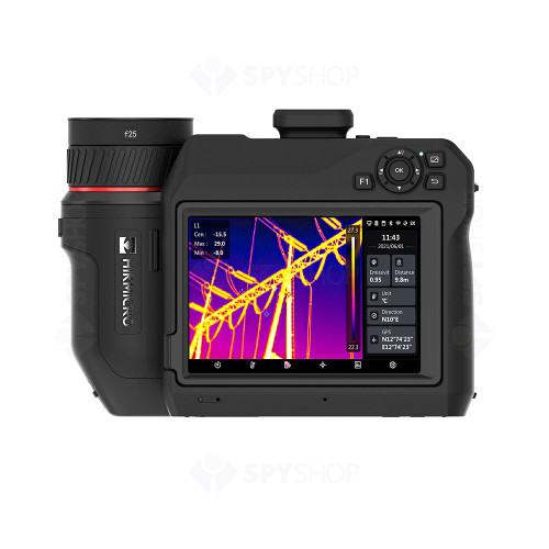 Camera termografica HikMicro SP60 L8, WiFi, Bluetooth, 64GB, telemetru, GPS, busola, pointer laser, alarma, lanterna LED