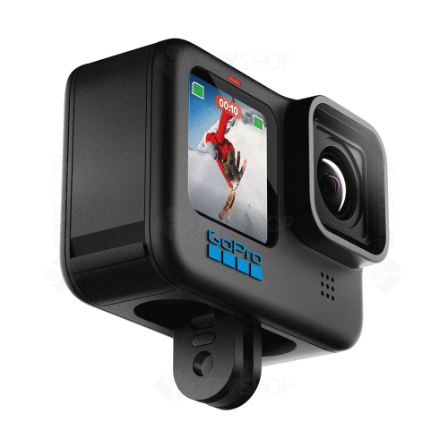 Camera video pentru sportivi GoPro Hero 10 Black, 5K, WiFi, GPS, IP68