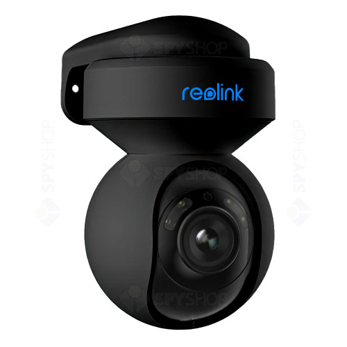 Camera supraveghere Speed Dome IP WiFi PTZ Reolink E1-OUTDOOR BLACK, 5 MP, IR 12 m, color noaptea 12 m, 2.8 - 8 mm motorizat, detectie oameni/vehicule, slot card, microfon