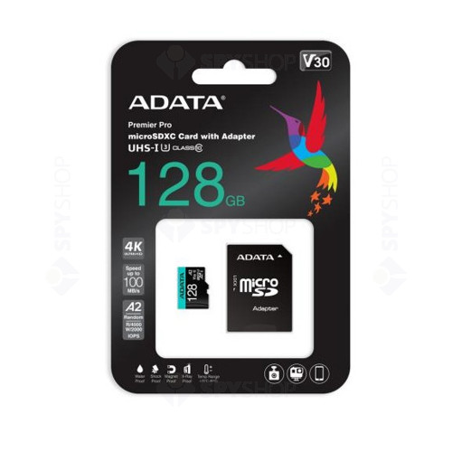 Card de memorie Adata Premier Pro V30S MicroSDXC AUSDX128GUI3V30SA2, 128GB, clasa 10, A2