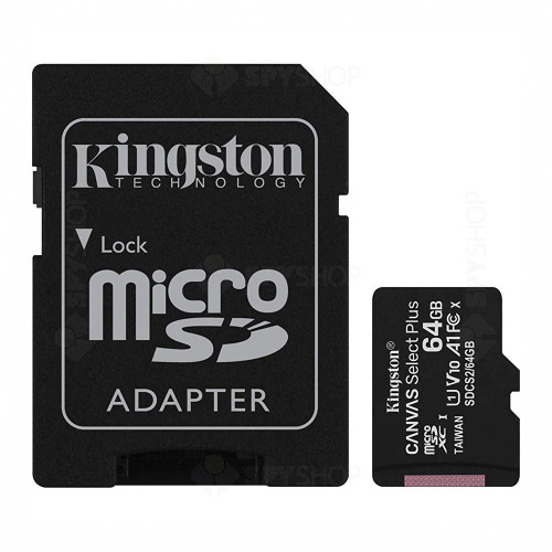 Card de memorie Kingston Canvas Select Plus Micro-SDXC 64GB, clasa 10