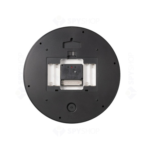 Ceas de perete Bresser MyTime LED 8020215CM3000, termometru, negru 