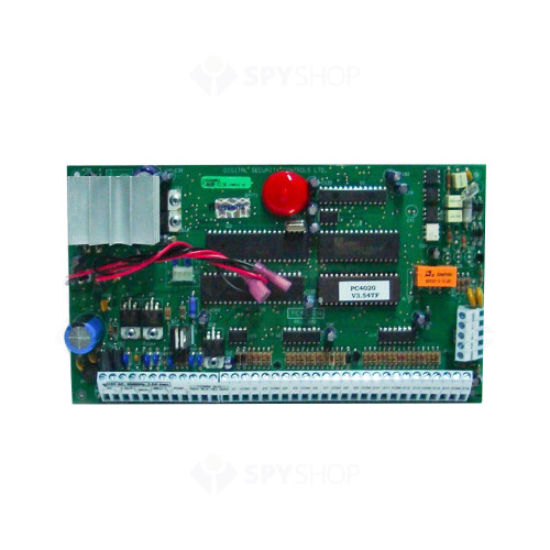Centrala alarma antiefractie DSC Maxsys PC 4020A cu tastatura LCD 4501 si cutie metalica, 8 partitii, 16 zone, 1500 utilizatori