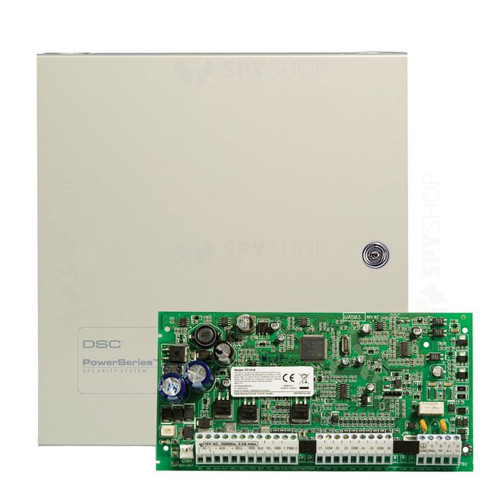 Centrala alarma antiefractie DSC Power PC 1616 NK cu cutie metalica, 2 partitii, 6-32 zone, 48 utilizatori