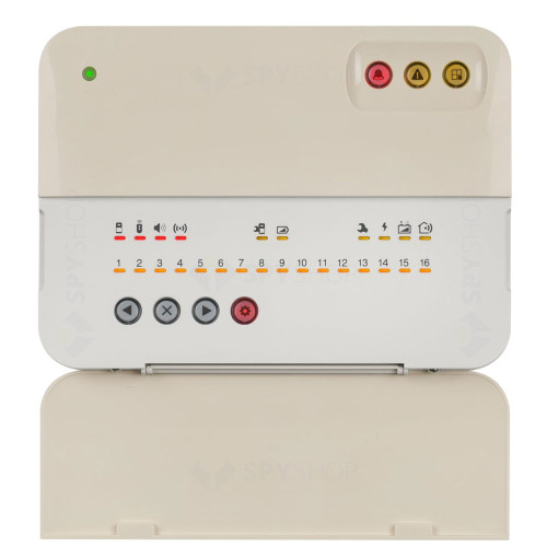 Centrala alarma antiefractie wireless Teletek Bravo EXT, 1 partitie, 16 zone, sirena 85 dB, 868-869 MHz