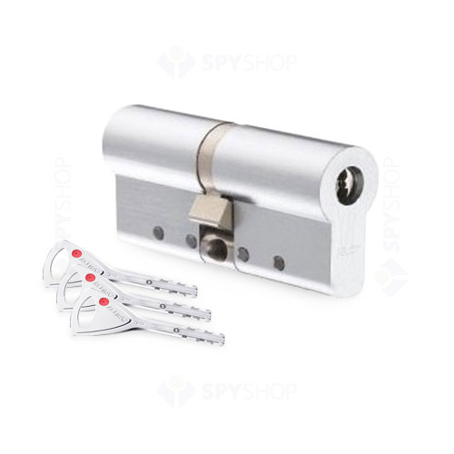 Cilindru mecanic cu buton Assa Abloy Protec 2, 30 x 30 mm, 3 chei