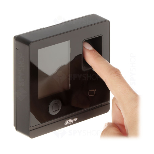 RESIGILAT - Cititor biometric de interior Dahua ASI1212F, ecran tactil 2.8 inch, PIN, card, amprenta, 30.000 utilizatori, 150.000 evenimente