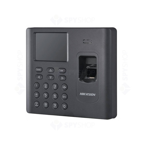 Cititor biometric de interior IP WiFi Hikvision DS-K1A802AMF-B, 2.4 inch, Mifare, 13.56 MHz, 3.000 amprente, 100.000 evenimente