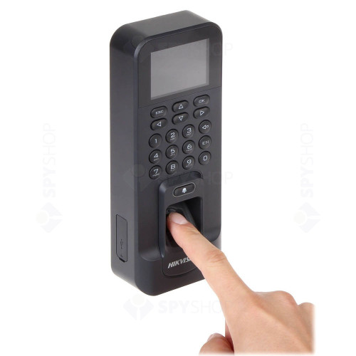 Cititor biometric de interior IP WiFi Hikvision DS-K1T804AMF, 2.4 inch, Mifare, 13.56 MHz, 3.000 amprente, 3.000 carduri, 100.000 evenimente
