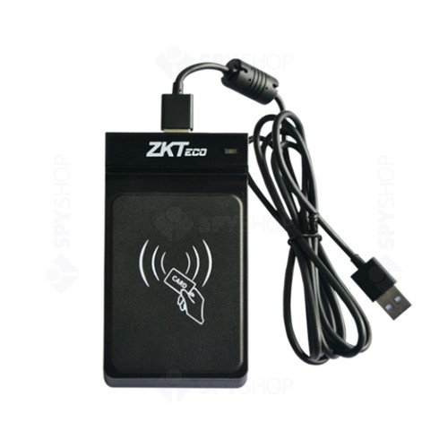 Cititor de proximitate pentru birou ZKTeco ACC-USBR-CR20M, EM, 13.56 MHz, USB, plug and play