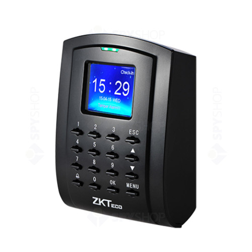 Cititor de proximitate standalone TCP/IP ZKTeco ACO-SC105-12, ecran color 2 inch, EM/MF, 125 KHz/13.56 MHz, cod PIN, 30.000 carduri, 80.000 evenimente