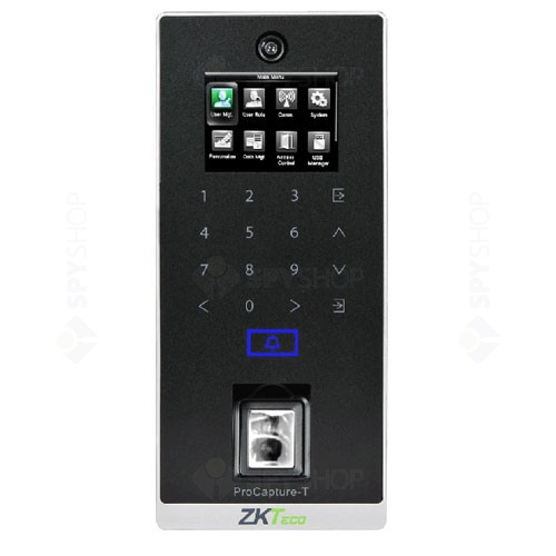 Controler de acces IP Zkteco GL-PROCAPTURE-T-1, ecran 2.4 inch, EM, 6000 amprente, 10000 utilizatori, 100.000 evenimente