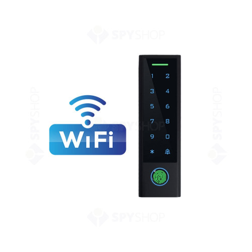 Cititor de proximitate /controler cu tastatura WiFi Secukey CF3-WIFI, 125 kHz/ 13.56 MHz, card, amprenta, 1000 utilizatori 