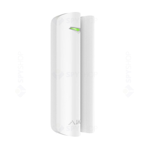 Contact magnetic wireless Ajax DoorProtect WH, aparent, 1 intrare NC, reed, 868 MHz, RF 1200 m, alb