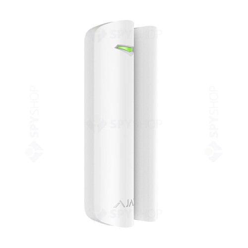 Contact magnetic wireless Ajax DoorProtect Plus WH, aparent, 1 intrare NC, reed, accelerometru, 868 MHz, RF 1200 m, alb