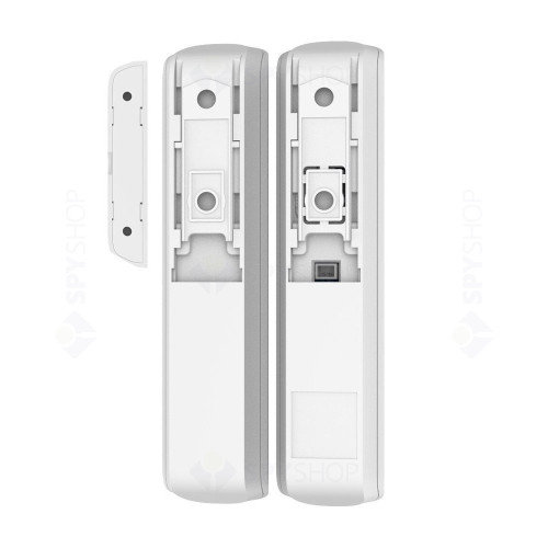Contact magnetic wireless Ajax DoorProtect Plus WH, aparent, 1 intrare NC, reed, accelerometru, 868 MHz, RF 1200 m, alb