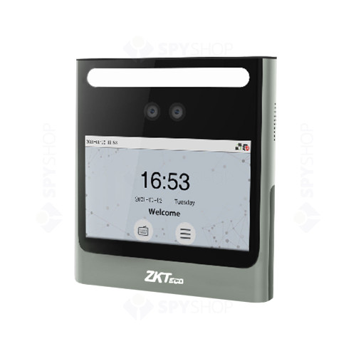 Controler de acces facial IP ZKTeco TA-EFACE-10-1-W, ecran tactil 4.3 inch, EM, 125 MHz, 500 fete, 1.000 utilizatori, 150.000 evenimente