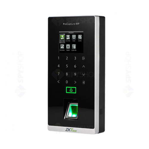 Controler de control acces IP biometric ZKTeco GL-PROCAPTUREWP-1, ecran 2.4 inch, EM, 20.000 amprente, 10.000 carduri, 100.000 evenimente