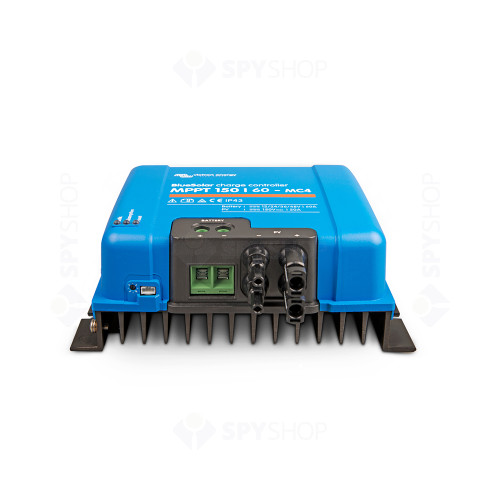 Controler pentru incarcare acumulatori sisteme fotovoltaice MPPT Victron BlueSolar SCC010060300, 12/24/48 V, 60 A, conectori MC4
