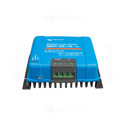Controler pentru incarcare acumulatori sisteme fotovoltaice MPPT Victron BlueSolar SCC010070200, 12/24/48 V, 70 A, conectori TR