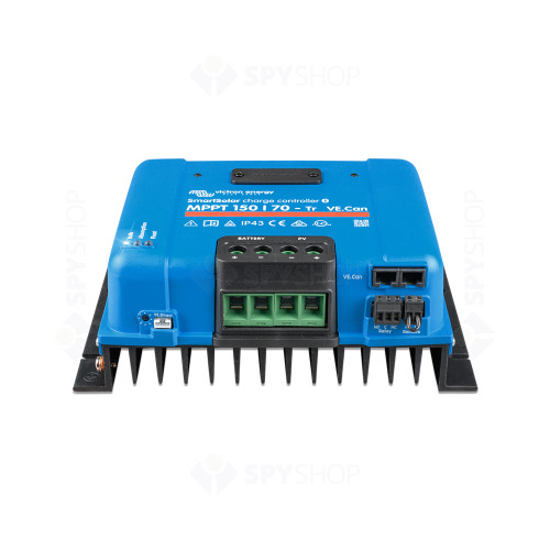 Controler pentru incarcare acumulatori sisteme fotovoltaice MPPT Victron SmartSolar SCC115070411, 12/24/48V, 70A, VE.Can, bluetooth, conectori TR