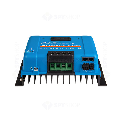 Controler pentru incarcare acumulatori sisteme fotovoltaice MPPT Victron SmartSolar SCC125070421, 12/24/48V, 70A, 250V, VE.Can, bluetooth, conectori TR