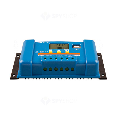 Controler pentru incarcare acumulatori sisteme fotovoltaice PWM Victron BlueSolar SCC010010050, 12/24 V, 10A, LCD, 2x USB