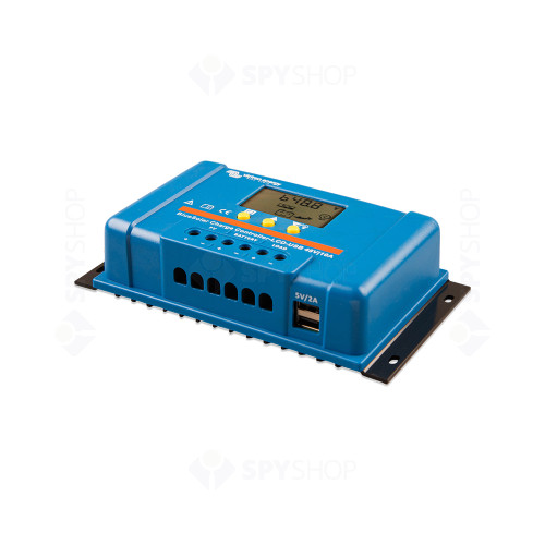 Controler pentru incarcare acumulatori sisteme fotovoltaice PWM Victron BlueSolar SCC040010050, 48 V, 10A, LCD, 2x USB