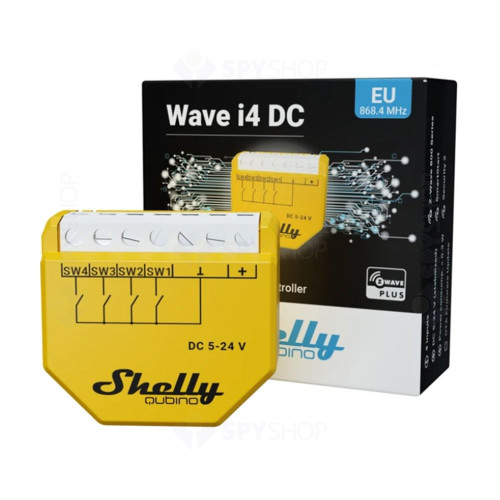 Controller smart Z-Wave Shelly Qubino Wave i4 DC