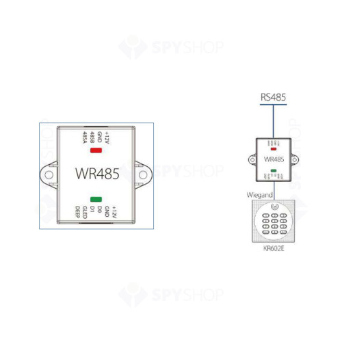 Convertor de semnal de la Wiegand la RS485 ZKTeco ACC-RS485-WG