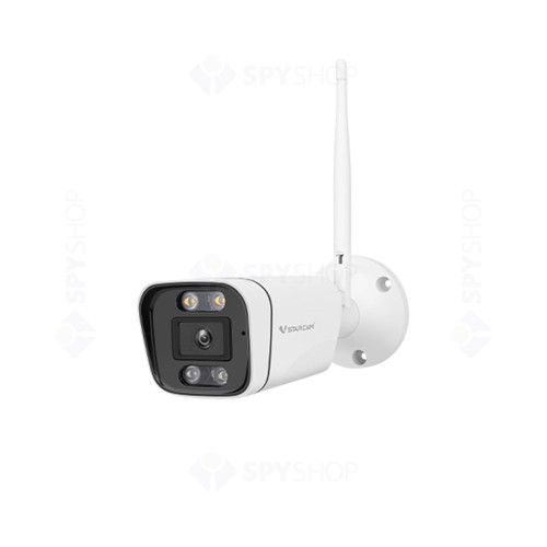 Camera supraveghere IP exterior Wi-Fi Black Light Full-Color HD VStarcam CS58Q-UV, 4 MP Ultra HD, 4 mm, lumina alba 40 m, slot card, microfon si difuzor