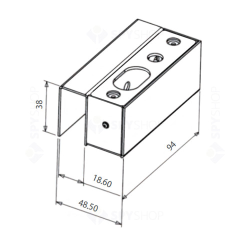 Cutie kraft standard pentru bolt electromagnetic ZKTeco ACC-ECO-LBB-02