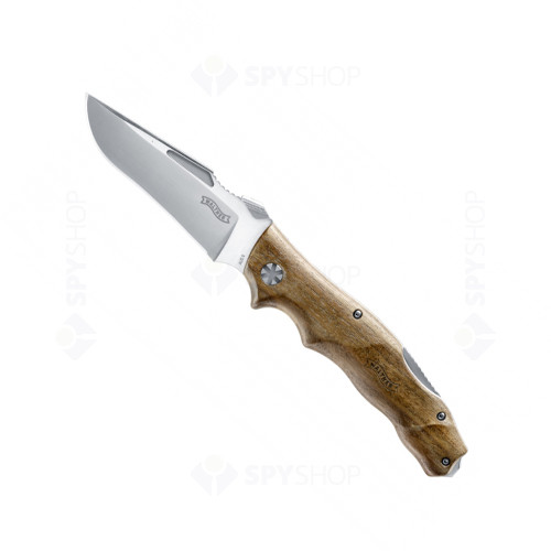 Cutit briceag Umarex Walther AFW 5.0610, 203g, maner din lemn de nuc, husa piele