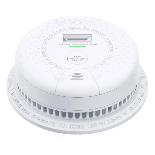 Detector de fum standalone cu sirena X-Sense SD01, indicator evacuare, 85 dB, autonomie 10 ani