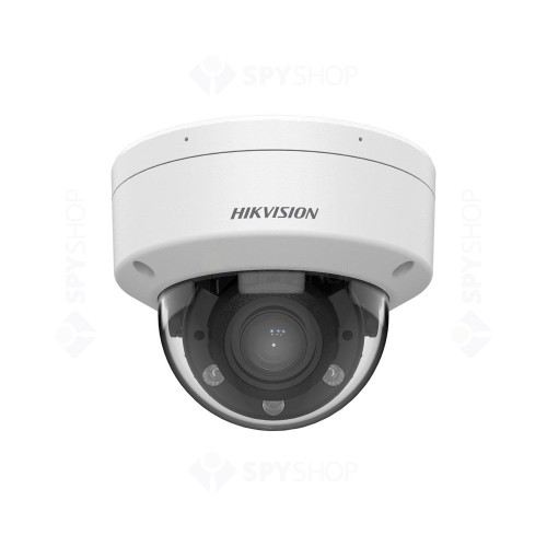 Camera supraveghere interior IP Dome Hikvision Dual Light DS-2CD1743G2-LIZU, 4 MP, 2.8 - 12 mm, IR/lumina alba 30 m, microfon, slot card, PoE
