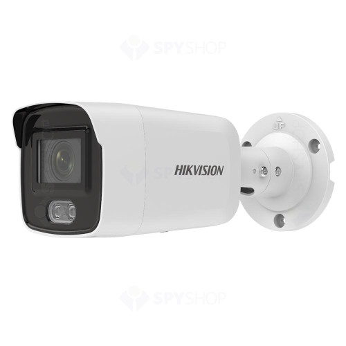 Camera supraveghere IP exterior Hikvision ColorVu DS-2CD2027G2-L(2.8MM)(C), 2 MP, 2.8 mm,  lumina alba 40 m, PoE, slot card