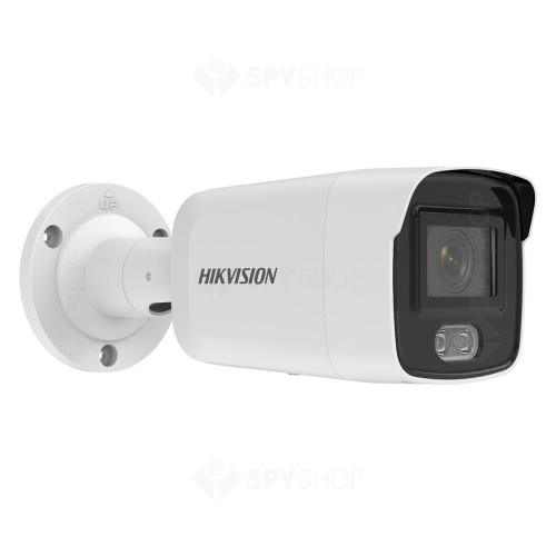 Camera supraveghere IP exterior Hikvision ColorVu DS-2CD2027G2-L(4MM)(C), 2 MP, 4 mm,  lumina alba 40 m, PoE, slot card