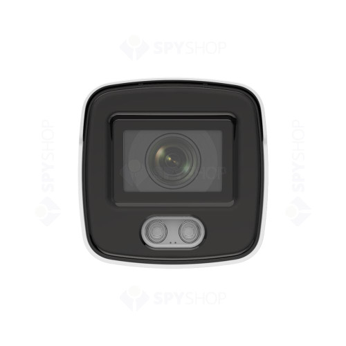 Camera supraveghere IP exterior Hikvision ColorVu DS-2CD2027G2-LU(2.8MM)(C), 2 MP, 2.8 mm,  lumina alba 40 m, PoE, slot card, microfon