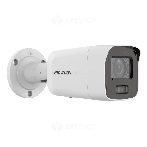 Camera supraveghere IP exterior Hikvision ColorVu DS-2CD2087G2-L(2.8MM)(C), 8 MP, 2.8 mm,  lumina alba 40 m, PoE, slot card