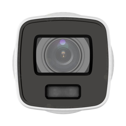 Camera supraveghere IP exterior Hikvision ColorVu DS-2CD2087G2-LU(2.8MM)(C), 8 MP, 2.8 mm,  lumina alba 40 m, PoE, slot card, microfon