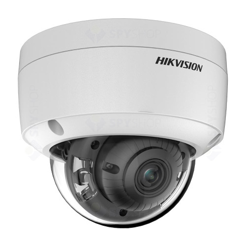 Camera supraveghere IP Dome Hikvision ColorVu DS-2CD2147G2-L(2.8MM)(C), 4 MP, 2.8 mm, lumina alba 30 m, PoE, slot card